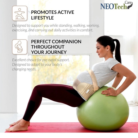 NWT NeoTech Care Pregnancy Support Maternity Belt, Beige, L - Picture 4 of 4